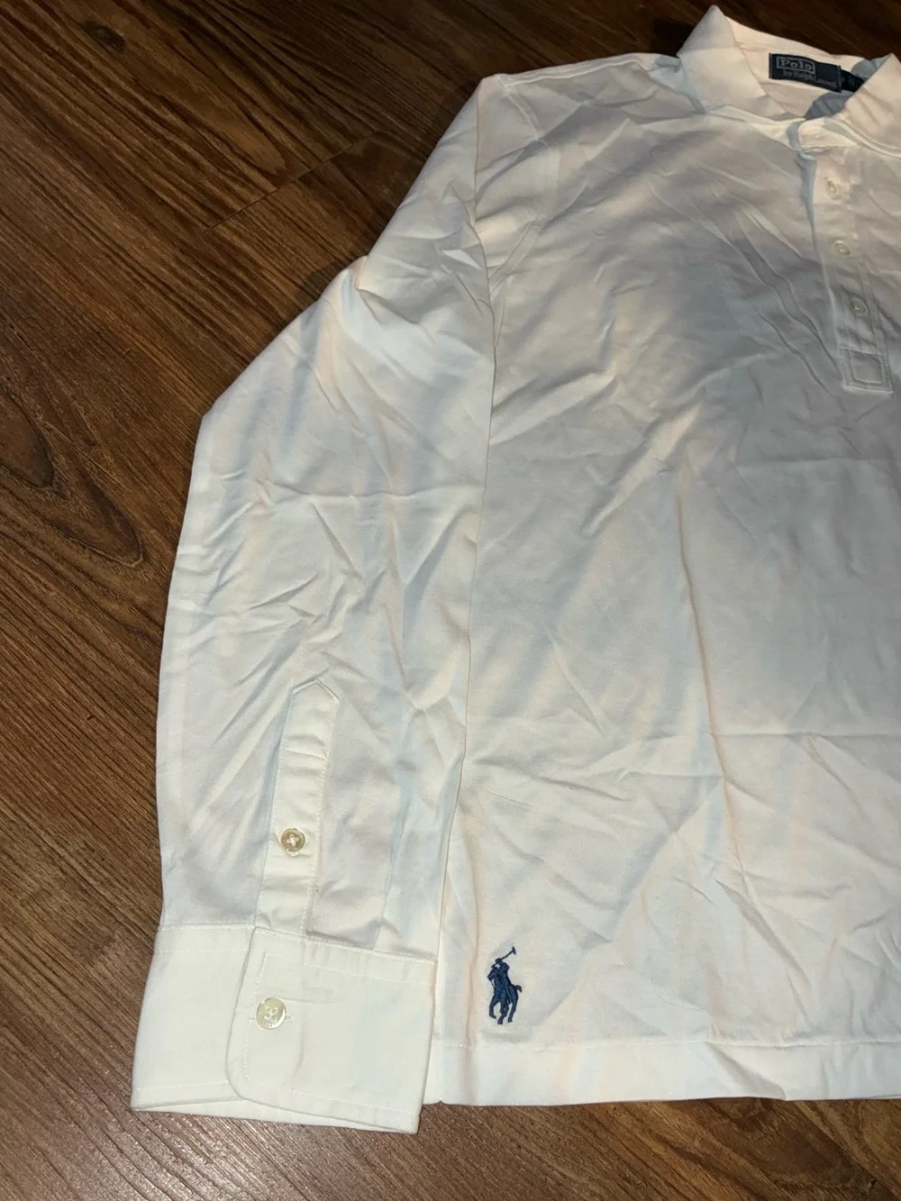 Polo Ralph Lauren White Henley Long-Sleeve Polo Shirt